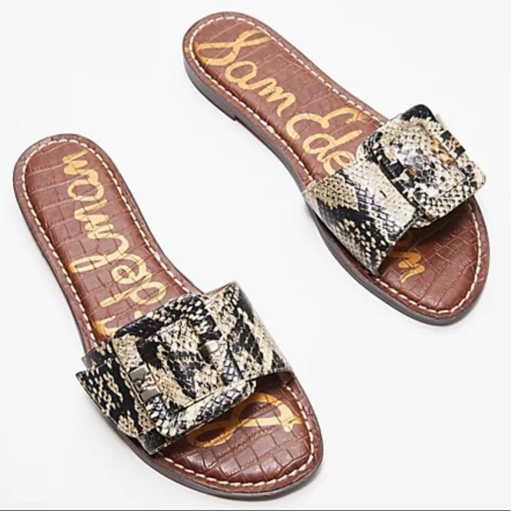 SAM EDELMAN Granada Leather Buckle Sandals